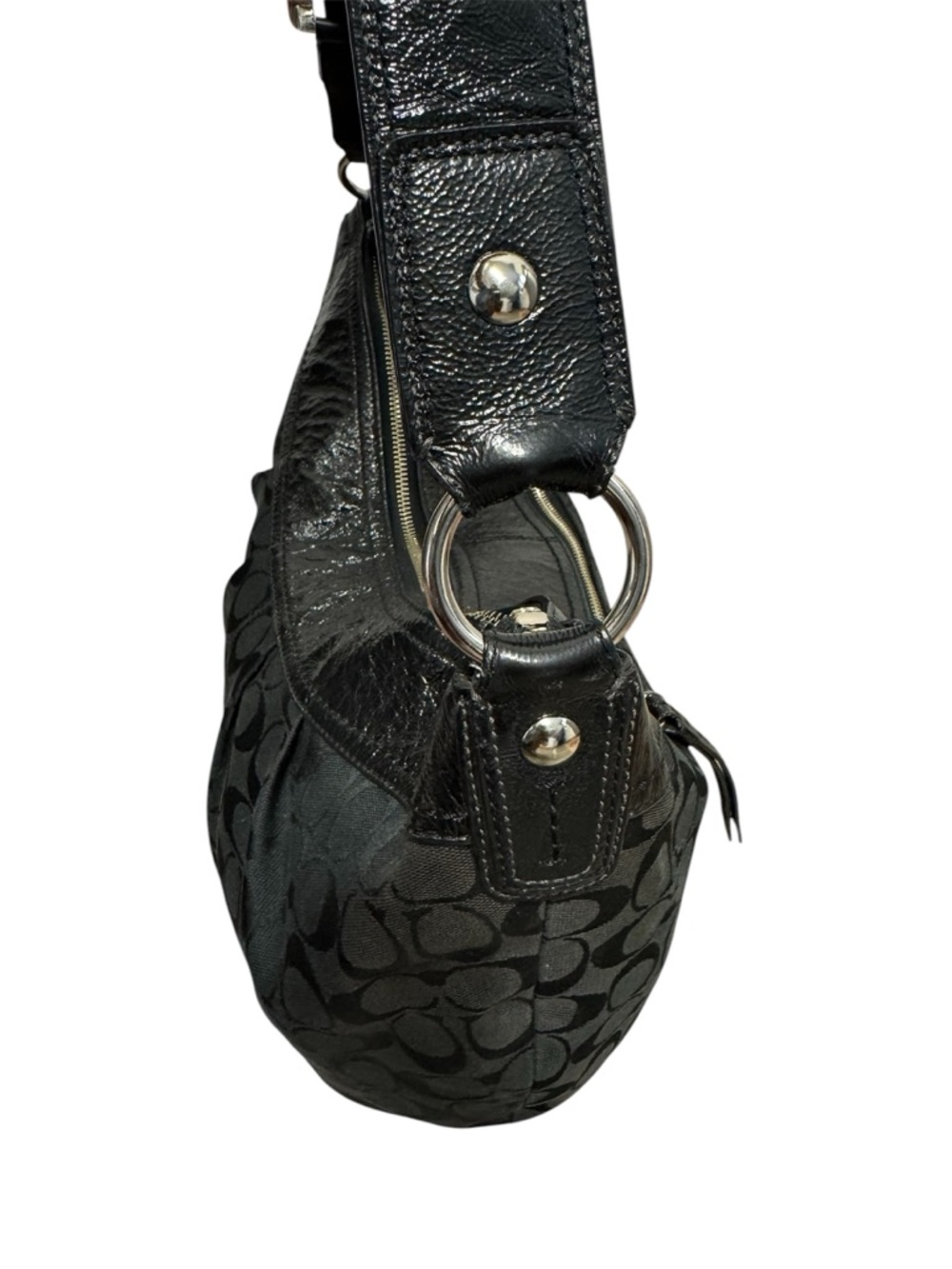 Coach Signature Black Boho Jacquard Canvas Handbag And Wallet - Picture 11 of 16